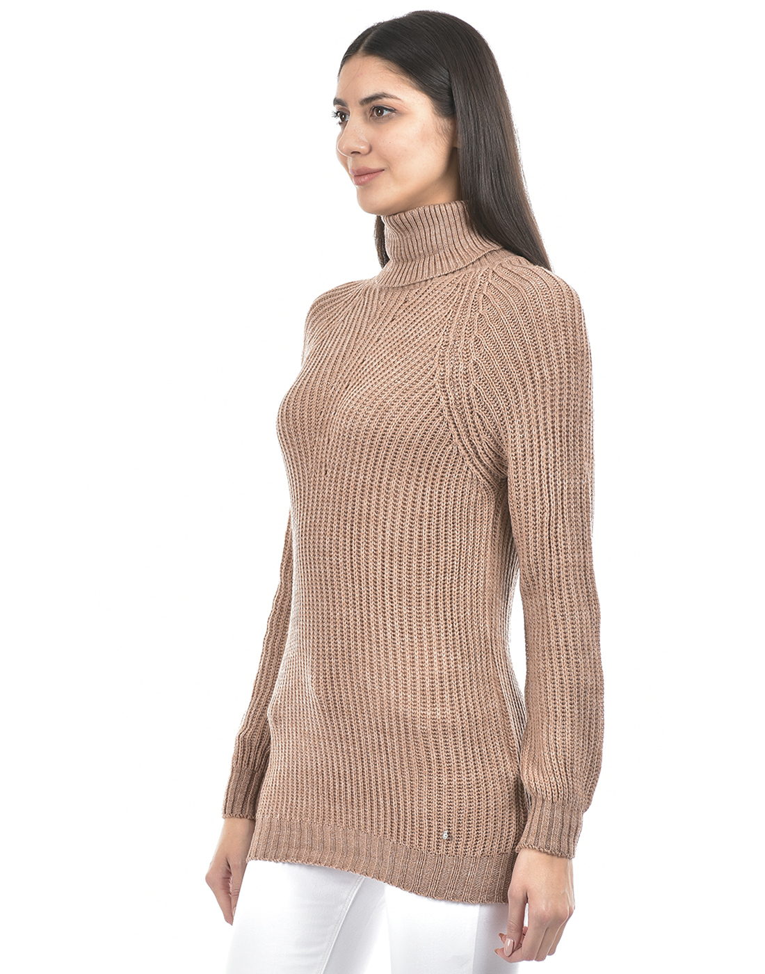 Numero Uno Women Self Design Brown Sweater